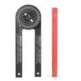 thumbnail image 1 of Mitre Saw Protractor ABS Angle Finder Carpenter Angle Finder Meter Gauge Tools Level With Marking Pencil Woodworking Scale ,Long Lasting, 1 of 7