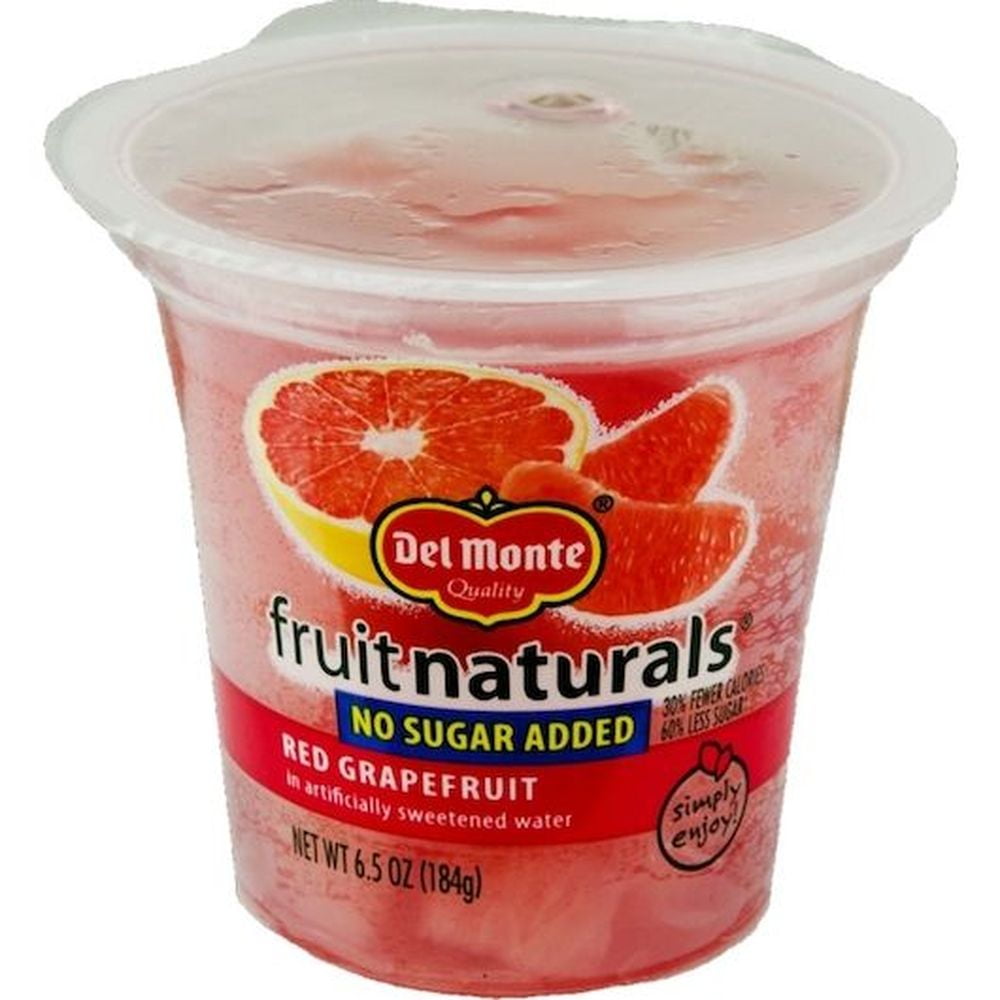 Del Monte Fruit Naturals No Sugar Added Red Grapefruit, 6.5 Ounce -- 12 per Case.