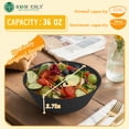 thumbnail image 2 of Homienly 6-Pack 36 oz Wheat Straw Bowls, Textured, Unbreakable, Microwave & Dishwasher Safe, for Cereal, Soup, Ramen, Pho, Salad, Black, 2 of 9