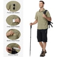 thumbnail image 5 of Zehisen Men's UPF 50+ Sun Protection Short Sleeve Safari Shirts Fishing Shirts Hiking Work Casual Shirt with Zipper Pocket, Grey green M, 5 of 7