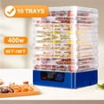 thumbnail image 2 of CATGOOD Food Dehydrator, Dryer with Timer, 10 Trays Dehydrators for Food and Jerky, 400W Hydrator Machine with Temperature Control, 2 of 10