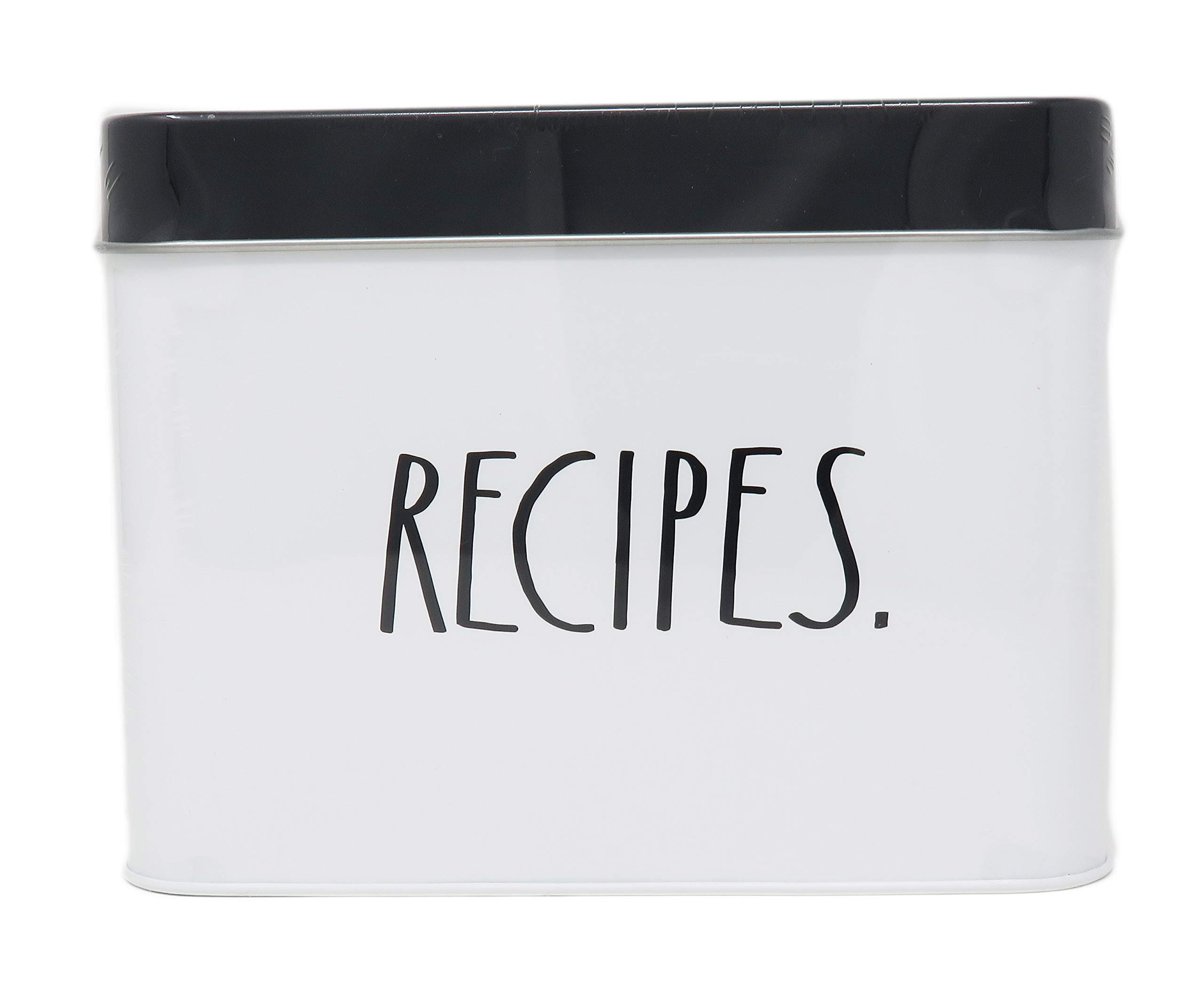 Rae Dunn RECIPE box with tabbed dividers and recipe cards ...