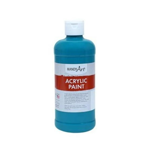 Handy Art 101-125 16 oz Student Acrylic Paint, Turquoise