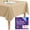 Beige, variant on Gee Di Moda Rectangle Tablecloth - 60 x 102 Inch Apple Green Table Cloth for 6 Foot Rectangle Tables - Heavy Duty Washable Fabric - for Holiday Party, Dinner, Weddings, Baby Shower & Events
