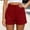 Red, variant on JUSLIO Shorts Women,High Waist 5" Mid-Length Shorts,Twill Suit Shorts,Lightweight with Pockets,Army Green,Size L