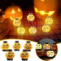 Halloween Decoration Under $5 Halloween Handheld Ghost Face Pumpkin Lantern Bar Desktop Decoration Decoration Luminous LED Pumpkin Night Light