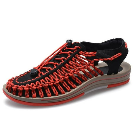 

Large Size Men s Roman Sandals Baotou Beach Shoes Summer Casual Shoes Vietnam Woven Sandals Men