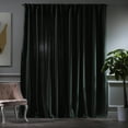 thumbnail image 4 of 3S BROTHERS Solid Linen Look Curtains Drapes Home Decorative Set of 2 Panels Linen Window Curtains Hanging Back Tap & Rod Pocket Nursery Room Bedroom Office - Duck Green 52"x108" Each, 4 of 7