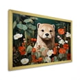 thumbnail image 2 of Designart "Otter's Playfulness Amidst Tropical Blooms II" Animals Framed Wall Art Decor - Modern Pink Otter Entryway Framed Wall Art, 2 of 6