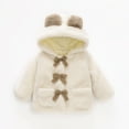thumbnail image 2 of TAIAOJING Toddler Boy Girl Jacket Zip Up Girls Thick Woolen Coat Winter Cute Plus Hooded Coat Bear Ears Bow Outwear Lightweight Outwear 2-3 Years, 2 of 4
