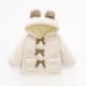 thumbnail image 2 of Gibobby Chamarra de invierno para niños y niñasAbrigo de lana gruesa para niñas pequeñas, abrigo con capucha esponjoso de invierno, chaqueta con y orejas(Blanco, 2-3 Años), 2 of 4