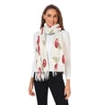 thumbnail image 2 of FORMRS Womens Scarf Winter Soft Long Big Warm Shawls Wrap Tassel Scarves, Red Cherry, 2 of 9