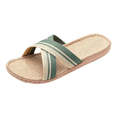 HSMQHJWE Bear Slippers For Women Size 50 Dinosaur Slippers For Women With Sound Slippers For Womens Men Linen Shoes Women Summer Household Beach Slippers Sandals Floor Shoes Slides Slippers Women Si