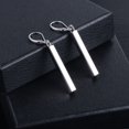 thumbnail image 6 of Alexcraft Minimalist Dangle Drop Earrings for Women - Sterling Silver Vertical Drop Dangle Earrings - Hypoallergenic Simple Geometric Jewelry for Women Teenage, 6 of 7