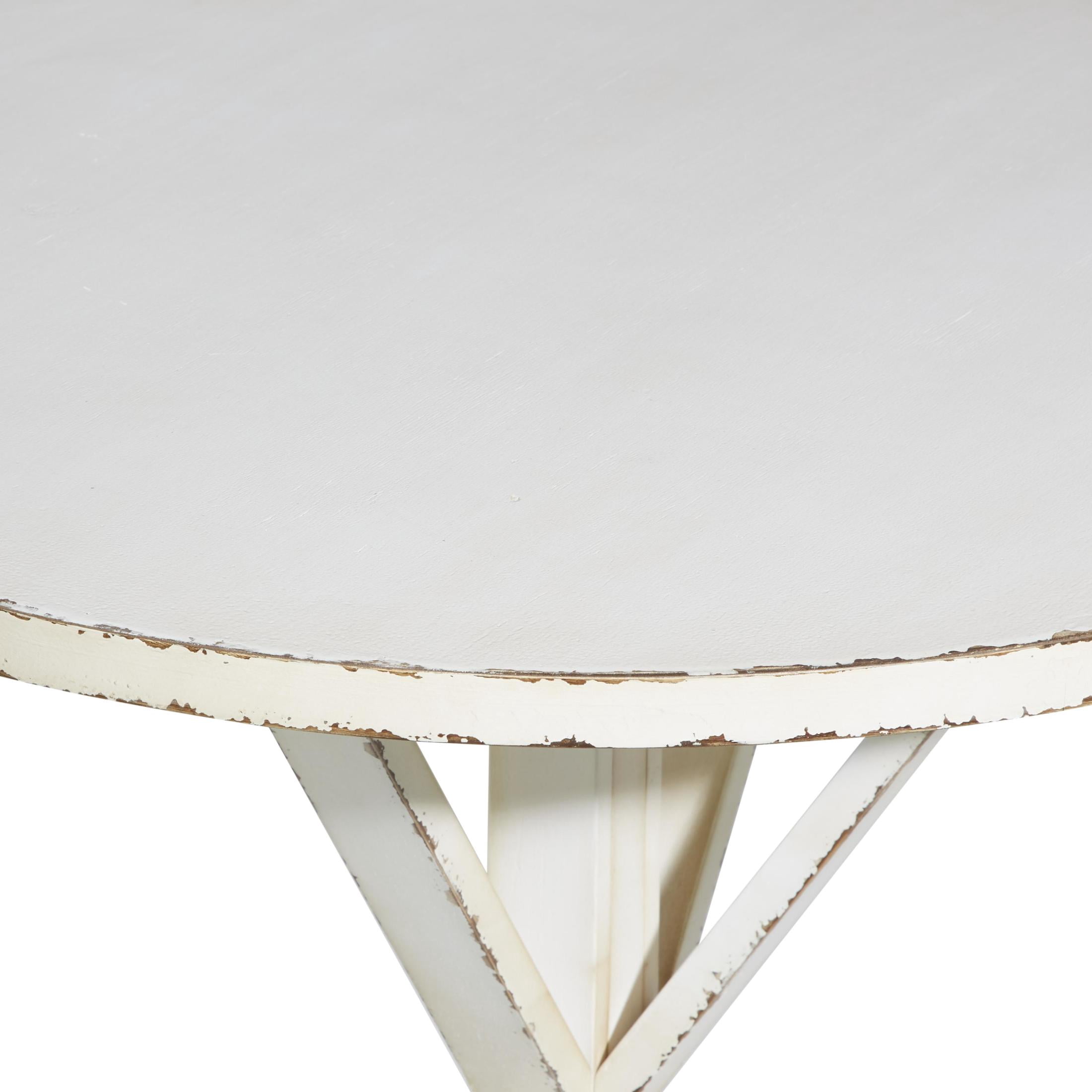 DecMode 29" x 31" White Wood Accent Table with X Shaped Legs, 1-Piece
