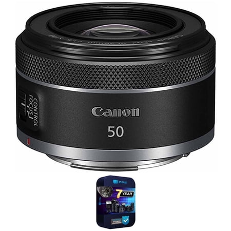 Canon 4515C002 RF 50mm F/1.8 STM Full Frame Lens for RF Mount EOS Mirrorless Cameras Bundle with 7 YR CPS Enhanced Protection Pack