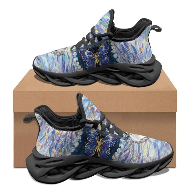 Zapatillas deportivas con estampado de libélula verde degradado para mujer y hombre, de otoño e invierno, antideslizantes, de punta redonda, informales, planas y resistentes a la suciedad.