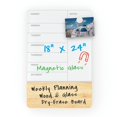 thumbnail image 1 of Audio-Visual Direct Wall Mounted Weekly Planner Glass & Wood Dry-Erase Board, 1 of 9