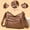 Brown 1, variant on Chic Anti-theft Crossbody Bag | Women’s Retro Rivet Design with Adjustable Strap, Soft PU Leather, Solid Color & Secure Zipper