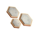 thumbnail image 1 of Qarigey Bandeja de exhibición hexagonal con superficie de terciopelo, textura y protección a prueba de arañazos, 3 pack/lote Ropa, zapatos y accesorios Miscelánea Gris, 1 of 6