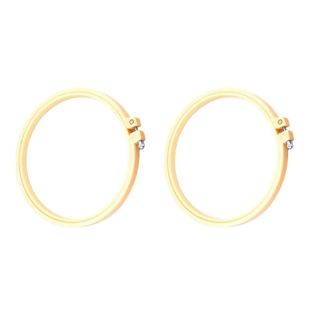 stanreset 6 Size 7 -25CM Random Color Bamboo Frame Embroidery Hoop Stretch Tool Hand Sewing Machine Round Loop Household Sewing Tool Random 12cm 2Set