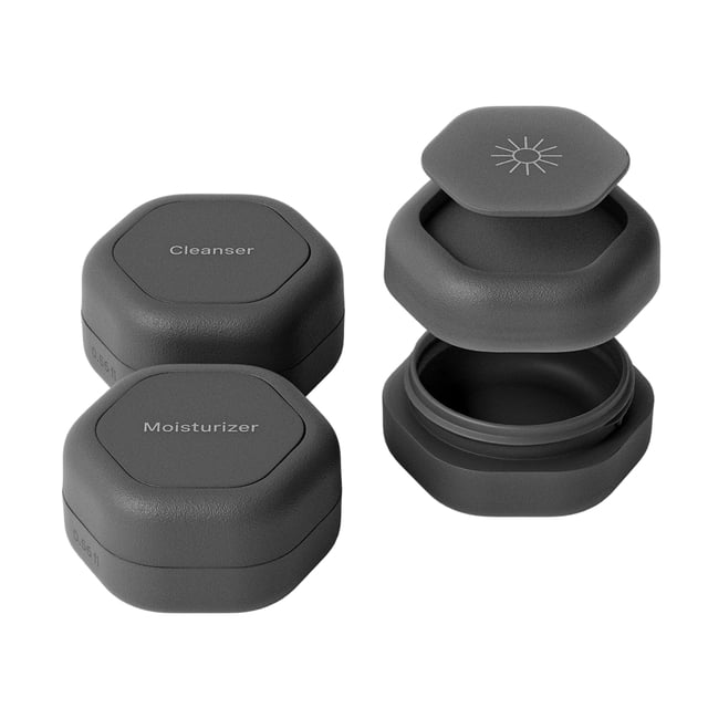 Set de contenedores de viaje Cadence Basic Skincare, 3 cápsulas