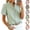 Green, variant on VJGBEGW Women Striped Blouses Spring Summer Ruffle Collar Puff Sleeve Button Down Shirts Business Casual Tops Green L