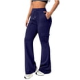 thumbnail image 6 of Resicozy Baggy Flare Cargo Pants for Women Hiking Wide Leg Pants with Pockets Y2K Clothes Casual Travel Blue S, 6 of 8