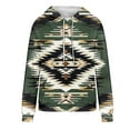 thumbnail image 4 of Vintage Aztec Hoodies for Women Pullover Western Ethnic Geometric Print Long Sleeve Loose Hooded Sweatshirt Tops, 4 of 5