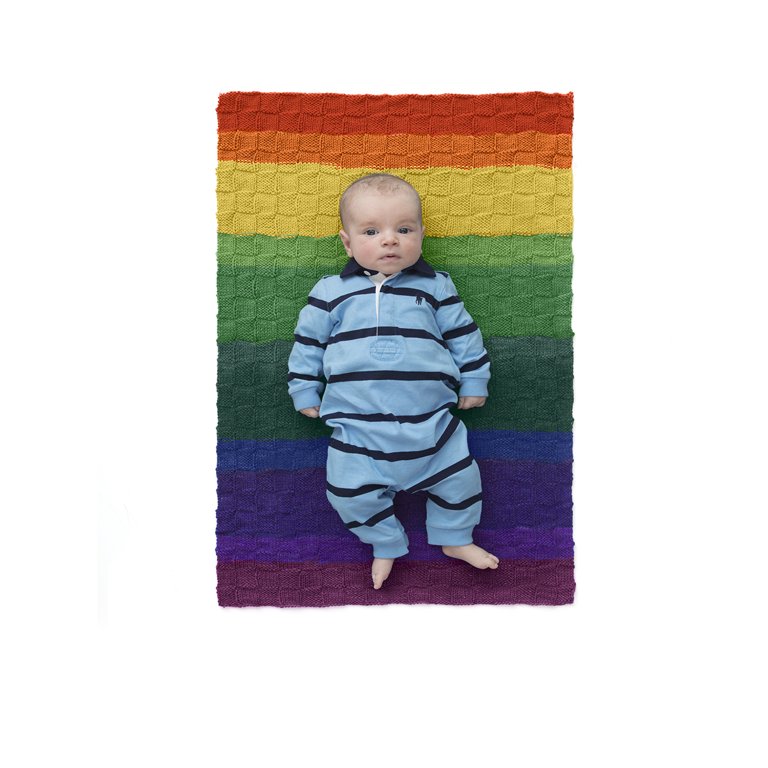 Lion Brand Yarn Mandala Baby Rainbow Falls Self-Striping Baby Light Acrylic  Multi-color Yarn
