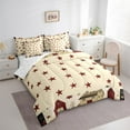 thumbnail image 3 of Feelyou Rustic Texas Stars Twin Bedding Sets 7-Piece for Teen, Rustic Lodge Cabin Bedding Comforter Set, Vinatge Fashion Sheet Sets, Ultra Soft Home Decor, 3 of 7