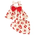 thumbnail image 1 of PEASKJP Girls Short Set 2 Piece Outfit Short Sleeve Twist Wrap Top and Tie Front Shorts Set,Red 12, 1 of 5