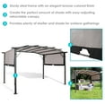 thumbnail image 2 of Sunnydaze 9' x 12' Metal Arched Pergola with Retractable Canopy Gray, 2 of 9
