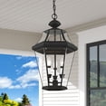 thumbnail image 3 of Livex Lighting Georgetown 3 Light Black Outdoor Lantern, 3 of 9
