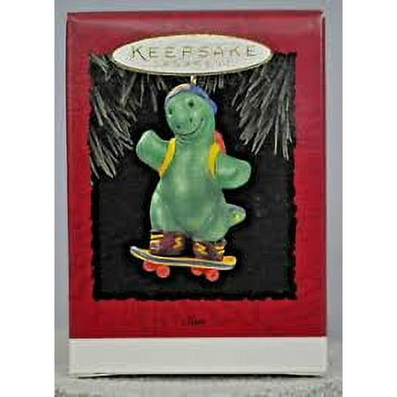 Hallmark Keepsake Ornament Son Dinosaur Skateboarding 1994