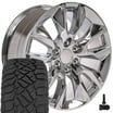 22 inch Polished 5922 Wheels & 285/45R22 Tires Fit GMC Yukon Sierra ...