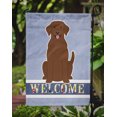 thumbnail image 3 of Carolines Treasures BB5637GF Chocolate Labrador Welcome Garden Size Flag, 3 of 3