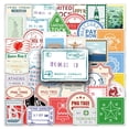 thumbnail image 1 of Pegatinas Retro Stamp, 57 unidades, impermeables, para álbum de recortes, 1 of 2