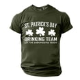 thumbnail image 2 of El Día de San Patricio de los Hombres de Manga Corta Casual Cuello Tripulación Impreso Top, Camiseta de Moda para la Fiesta Y Diario, 2 of 9