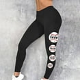 thumbnail image 2 of Penkiiy Baseball Leggings for Women High Waist Yoga Pants Tummy Control Printed Workout Leggings Plus Size Gym Outfits Running Pants XL Black, 2 of 5