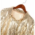 thumbnail image 2 of LinYooLi Veste à Paillettes à Franges pour Femmes, Manches Longues, Rétro, Réfléchissante, 2 of 3