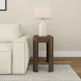 thumbnail image 2 of Plank+Beam Solid Wood Side Table, Modern Rounded Edge Slim Side Table for Living Room, 25", Walnut, 2 of 9