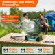 thumbnail image 2 of Ventilador de camping portátil LQTTEK con batería de 20000 mAh con mando a distancia, color verde, 2 of 7