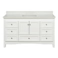 thumbnail image 5 of Abbey 60" Single Bathroom Vanity with White Cabinet and Quartz Top, 5 of 7