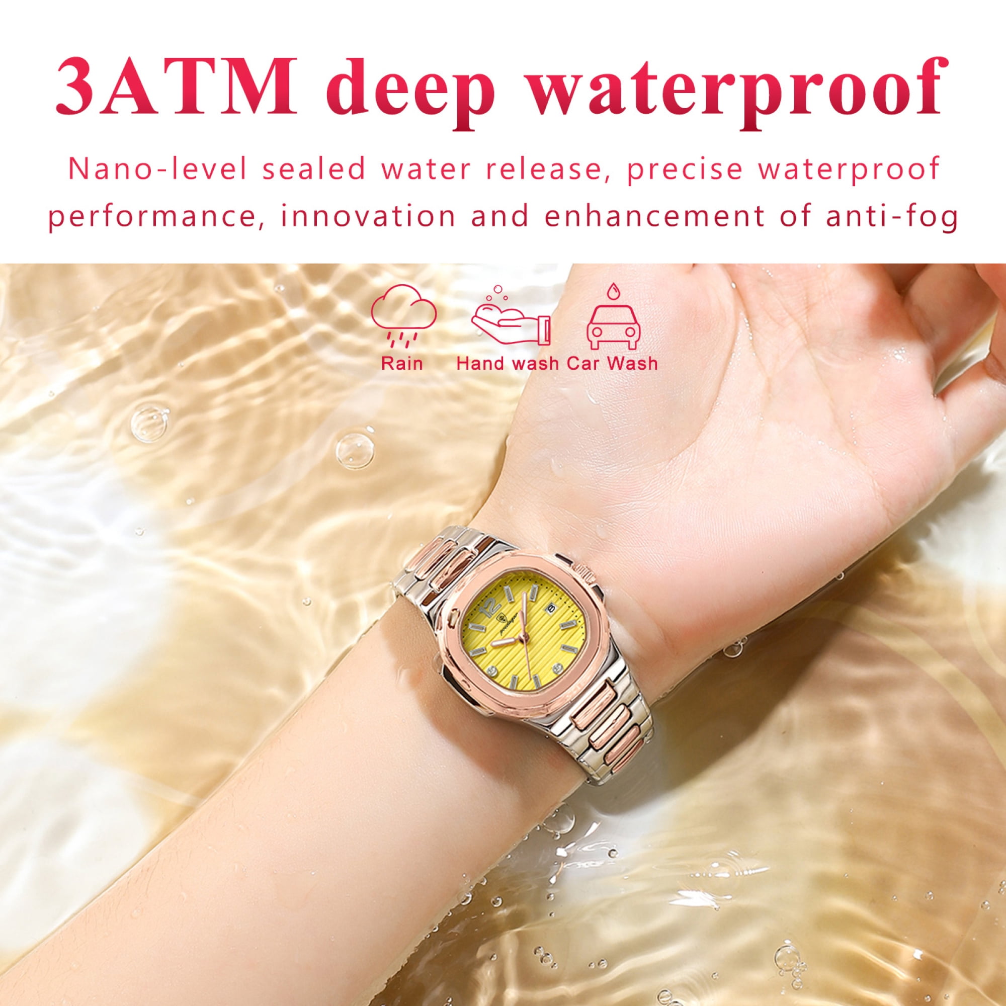 Poedagar Woman Watch Square Ladies Quartz Watches Luminous Waterproof Date Female Clock