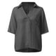 thumbnail image 4 of Vestidos Casuales Para Mujer, Blusas De Mujer De Moda Blusa informal de manga corta con solapa y cuello halter para mujer, color liso, con mangas 3/4, 4 of 5