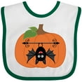 thumbnail image 3 of Inktastic Halloween Pumpkin Funny Bat Boys or Girls Baby Bib, 3 of 4
