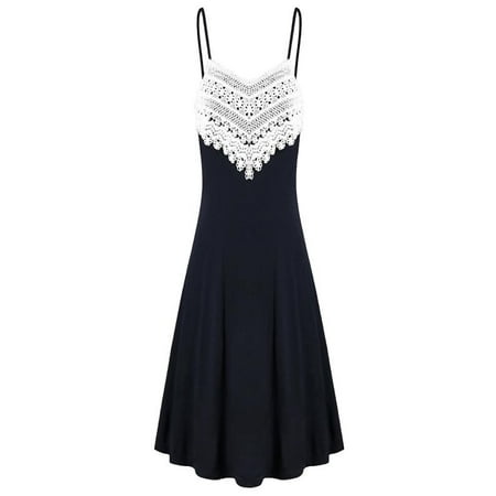 Camisole Insert - Womail Hot sale Fashion Womens Crochet Lace Backless Mini Slip Dress Camisole Sleeveless Dress