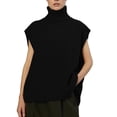 thumbnail image 1 of GXFC Women Fall Sweater Vest Sleeveless Turtleneck Loose Tank Knit Pullover Autumn Warm Knitwear Clothes for Women for Casual Daily, 1 of 7