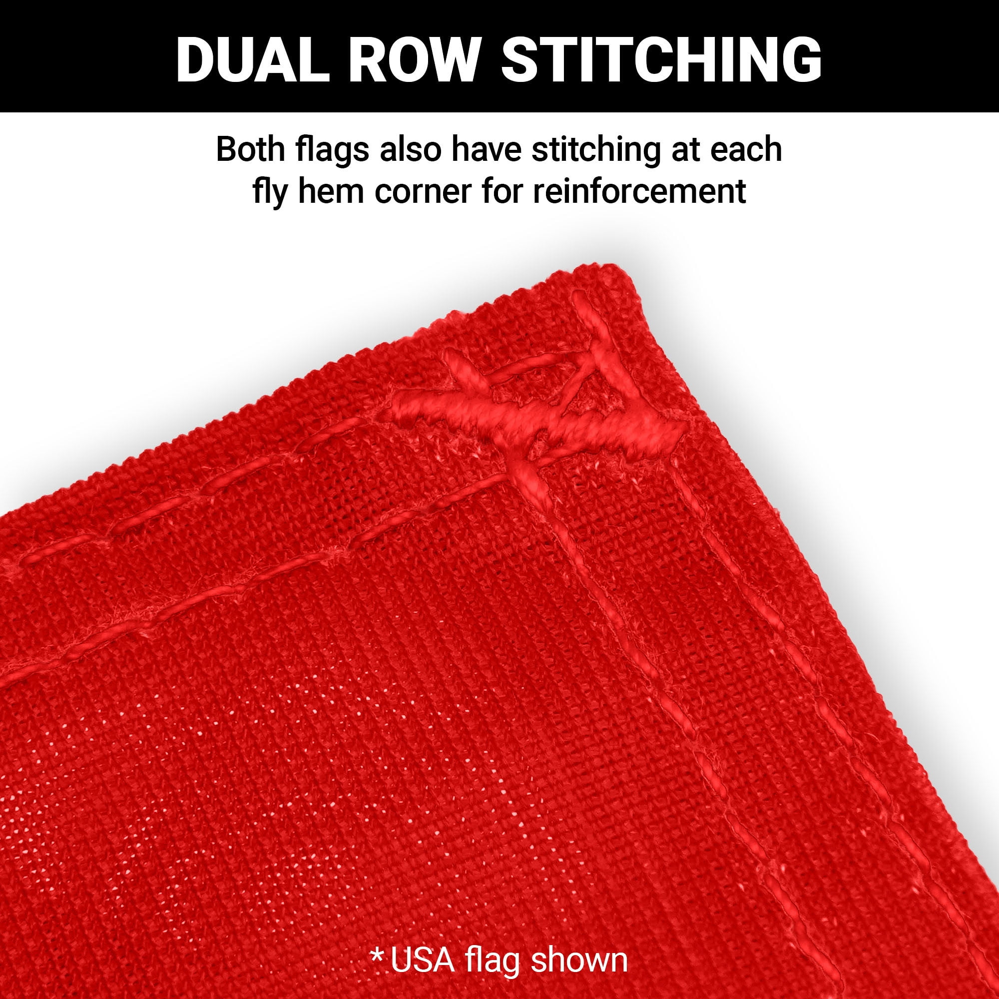 G128 Combo Pack: American USA Car Flag & Thin Blue Line Car Flag 11x17 In | Both Double Sided Printed 150D Polyester | Flagpole Included | Perfect for Festival Celebrations, Parades